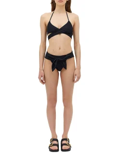 BLACK SPANDEX RISING SWIM TOP