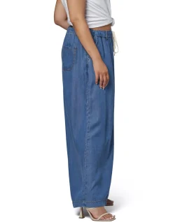 Blake Chambray Wide Leg Drawstring Pants