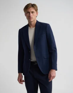 BLAKE WOOL BLEND PEAK LAPEL BLAZER