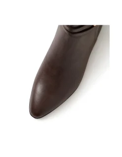 Blida Buckle Strap Leather Ankle Boots