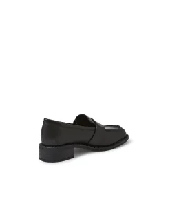 Boam Buckled Leather Loafers Black