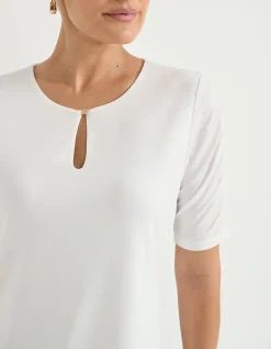 BOAT NECK 3/4 SLEEVE TOP