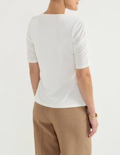 BOAT NECK 3/4 SLEEVE TOP