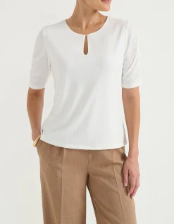 BOAT NECK 3/4 SLEEVE TOP