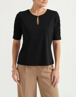 BOAT NECK 3/4 SLEEVE TOP