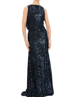 BOAT NECK SL GOWN