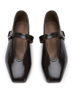 Bobbi Leather Pointed Toe Flat
