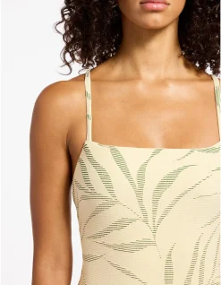 Botanic Lines Minimal Tank One Piece Swimsuit