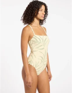 Botanic Lines Minimal Tank One Piece Swimsuit