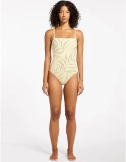 Botanic Lines Minimal Tank One Piece Swimsuit
