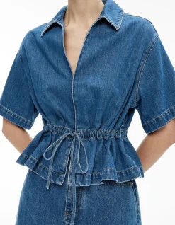 Bow Denim Shirt