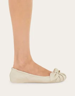 BOW EMBELLISHED BALLET FLAT