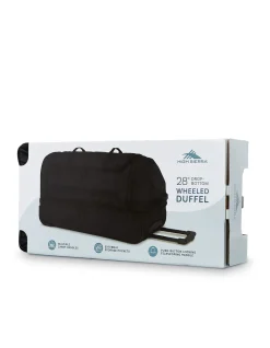BOXED 71CM MEDIUM WHEELED DUFFLE BAG BLACK