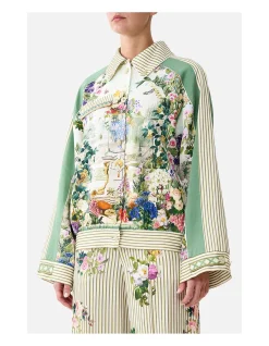 BOXY BUTTON FRONT JACKET WITH POCKET DETAIL