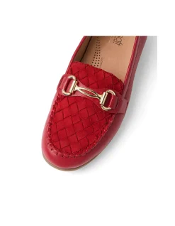 BRAVES D SU DK RED LEATHER NUBUCK