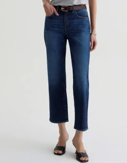 Brinley Mid Rise Straight Crop Jeans