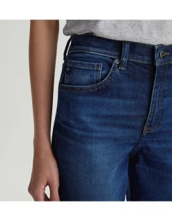 Brinley Mid Rise Straight Crop Jeans