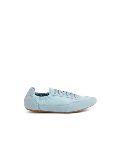 Brisk Steel Suede Fabric Lace Up Trainers