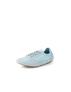 Brisk Steel Suede Fabric Lace Up Trainers