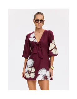 Brodie Tie Front Mini Dress
