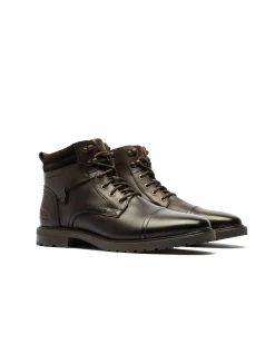 BROOKDALE MILITARY BOOT - CHOCOLATE