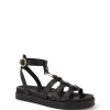 Bruna Black Leather Sandal