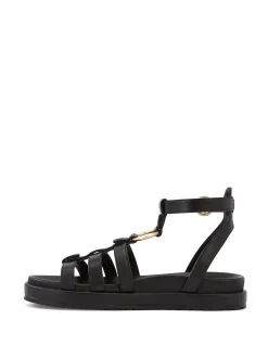Bruna Black Leather Sandal