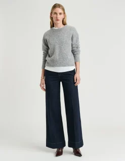 BRUSHED ALPACA WOOL BLEND KNIT