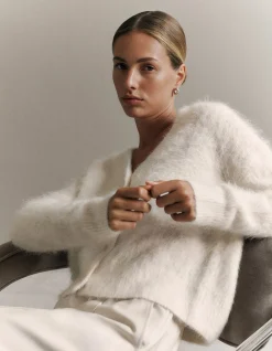 Brushed Alpaca Cardigan