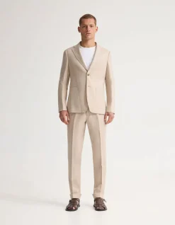 BRYON HERRINGBONE PANT SIDE TAB/CUF