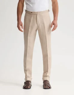 BRYON HERRINGBONE PANT SIDE TAB/CUF