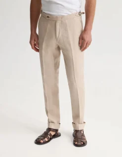 BRYON HERRINGBONE PANT SIDE TAB/CUF