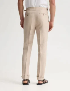 BRYON HERRINGBONE PANT SIDE TAB/CUF