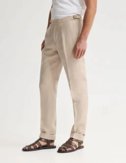 BRYON HERRINGBONE PANT SIDE TAB/CUF