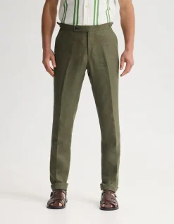 BRYON HERRINGBONE PANT SIDE TAB/CUF