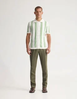 BRYON HERRINGBONE PANT SIDE TAB/CUF