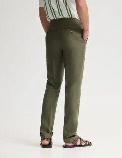 BRYON HERRINGBONE PANT SIDE TAB/CUF