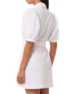 BRYONY EMBROIDERED SHIRT MINI DRESS