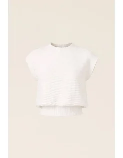 BUBBLE KNIT TOP IN IVORY
