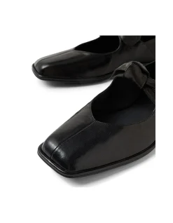 Buble Mi Bow Strap Leather Ballet Flats
