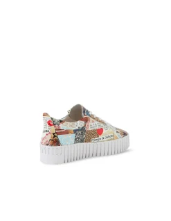 Bump Collage Print Platform Trainers