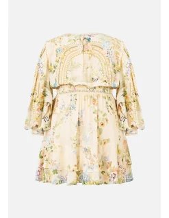 BUTTON FRONT FRILL DRESS