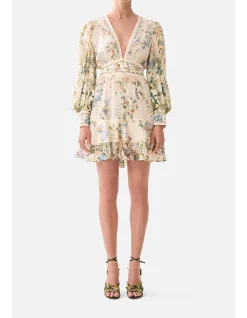 BUTTON FRONT FRILL DRESS