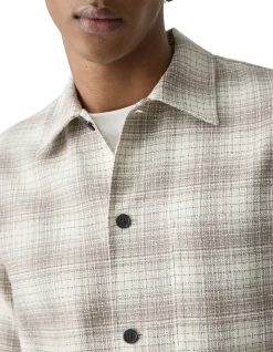 Button-Up Shirt in Textured Check