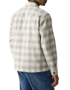 Button-Up Shirt in Textured Check