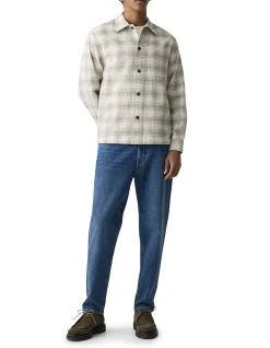 Button-Up Shirt in Textured Check