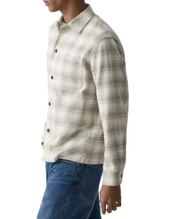 Button-Up Shirt in Textured Check