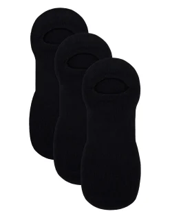 BY UNDERWORKS MENS CUSHIONED NO SHOW SOCK WITH BAMBOO 3 PACK