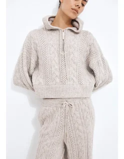 Cable Knit Hoodie