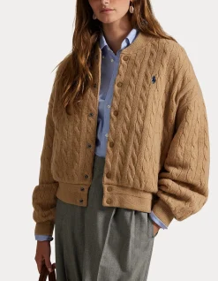 CABLE-KNIT WOOL-CASHMERE JACKET